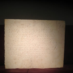 Roman Inscription Under the Name of VALERIO HERMIA