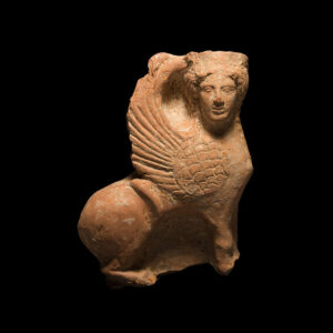 Greek Ceramic Figurine of a Sphinx