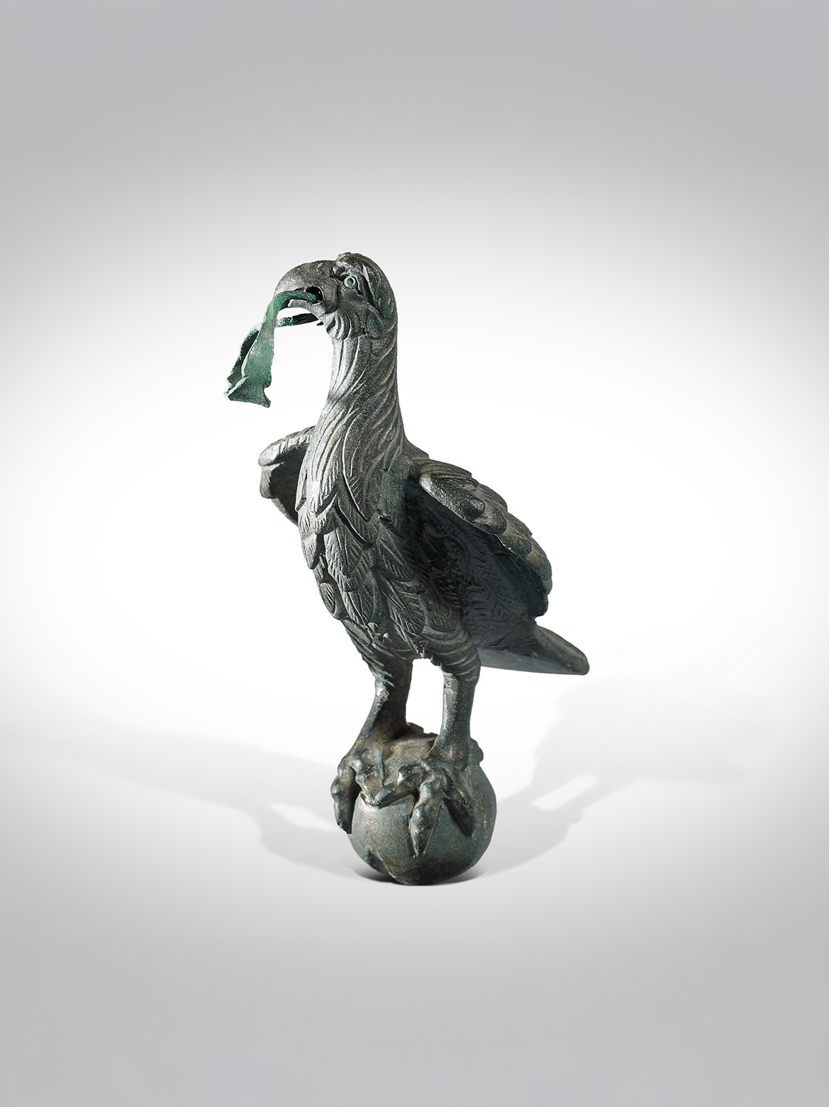 Ancient Roman Bronze Statue (Statuette) of a Finely Detailed Roman Eagle