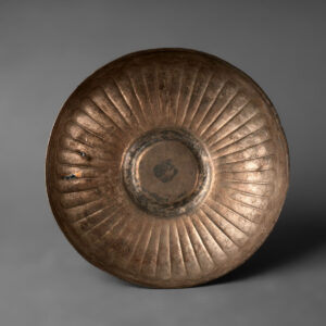 Gilded Silver Phiale Wine Ribbed Bowl