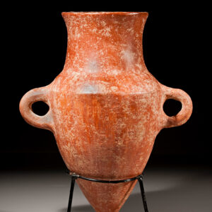 A Ceramic Red Slip with Radial Burnish Amphoriskos