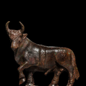 Bronze Imperial Roman Bull Stomping Hoof