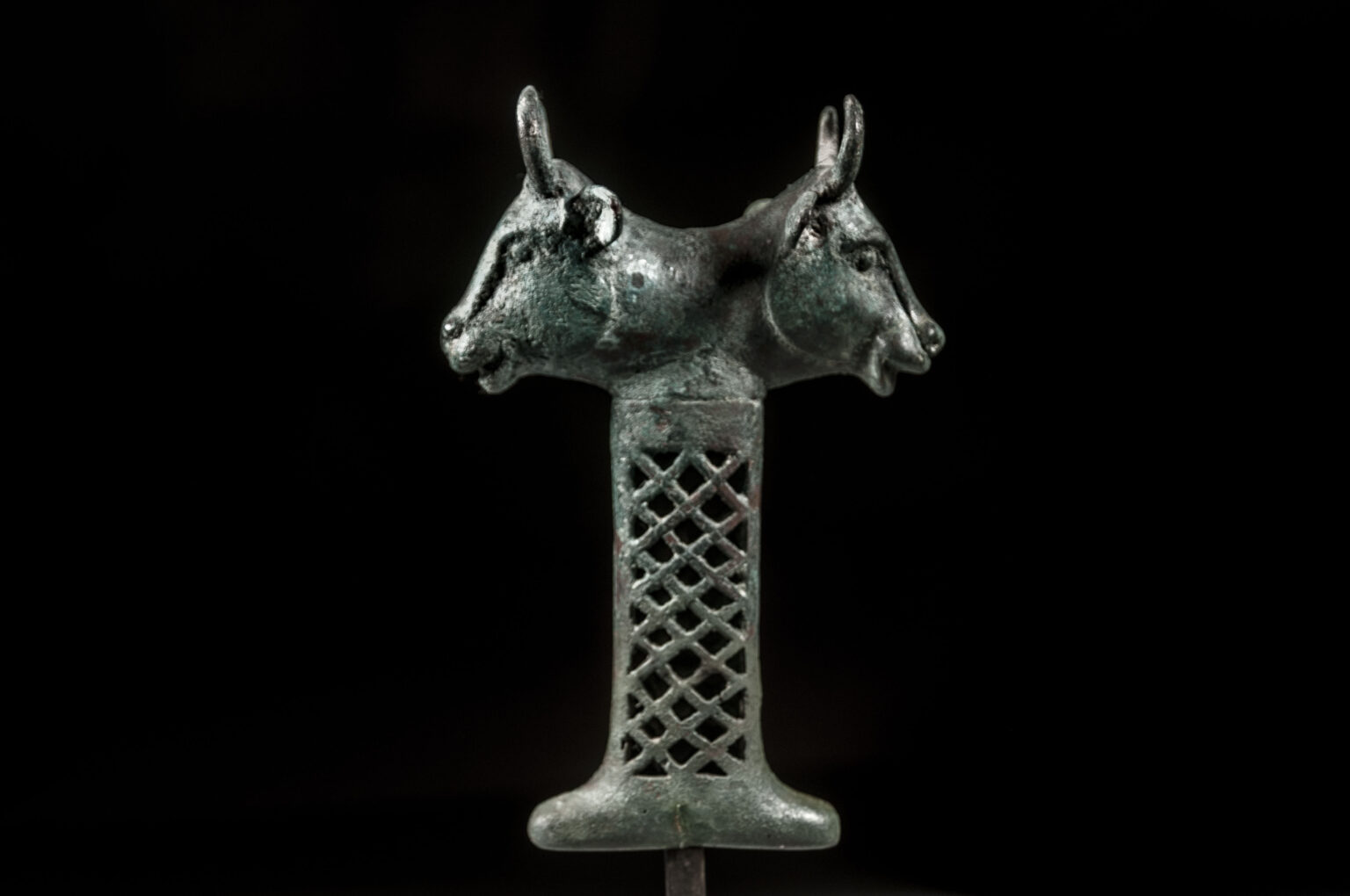 Bronze Double-Headed Bull Mace Head - Image 2