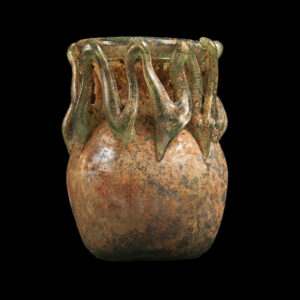 Roman Glass Jar with Applied Glass Threading