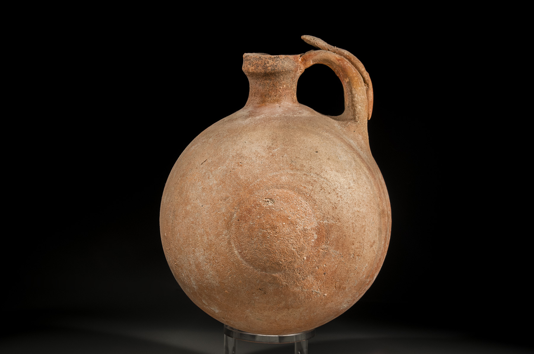 Phoenician Globular Jug with Double Stand Handle