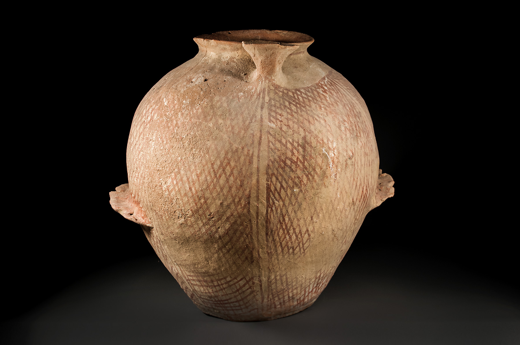 Large Canaanite Olive Oil Jar with a Dipper Holder - Image 2