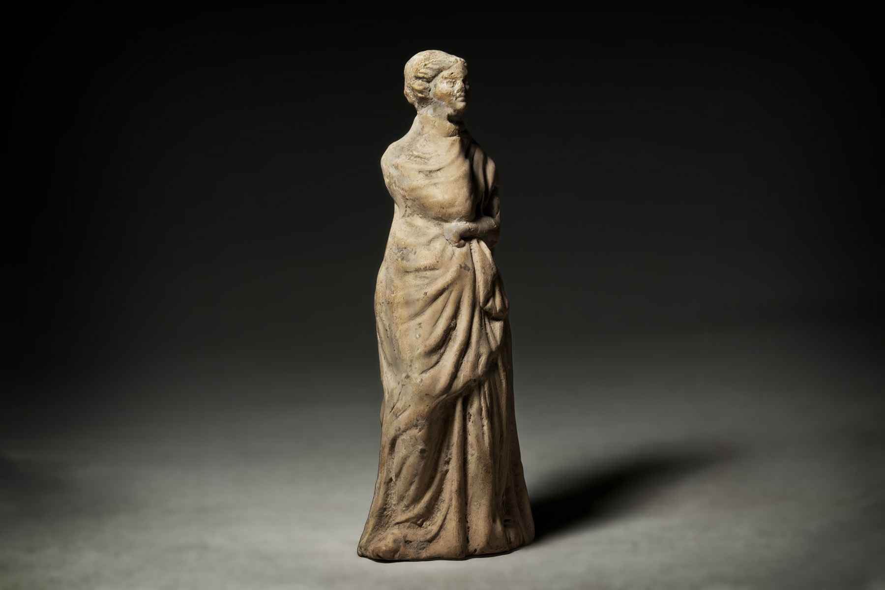 Greek Tanagra Statuette of a Standing Woman - Image 4