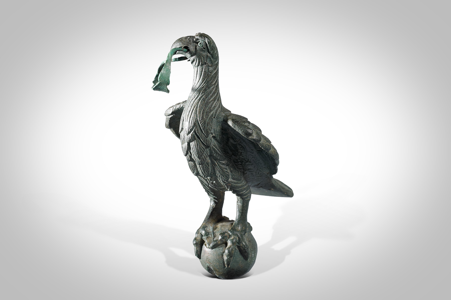 Ancient Bronze Roman Statue (Statuette) of a Finely Detailed Roman Eagle